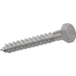 4Trade M10 x 150mm Coach Screw Bright Zinc Plated Qty 5