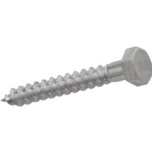 4Trade M10 x 75mm Coach Screw Bright Zinc Plated Qty 5