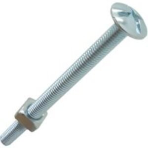4TRADE Roofing Bolt and Nut 25mm x M6 Bzp Pack of 10