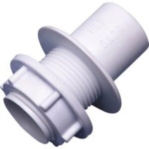 Wavin Osma Overflow solvent straight tank connector 21.5mm white