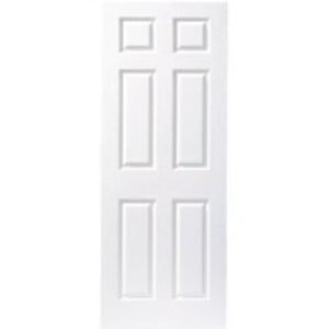 Premdor White Primed 6 Panel Grained FD30 FireDoor 1981 x 610 x 44mm