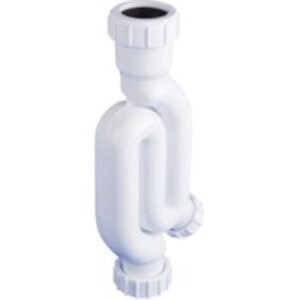 Wavin Osma Waste straight through trap 75mm seal 32mm white