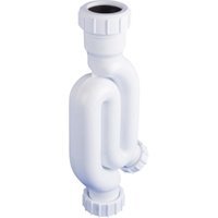 Wavin Osma Waste straight through trap 75mm seal 32mm white