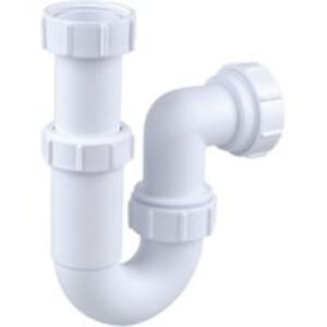 Wavin Osma Waste adjustable tubular P trap 75mm seal 32mm white