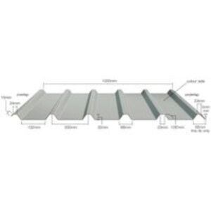 Steel Roof Sheet. BS10A05 Goosewing Grey Plastic Coated Sheet 10ft (3050mm)
