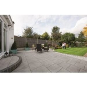 Marshalls Arrento Vitrified Paving Slab Grey 595x595x20mm Pack of 64