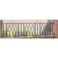 Burbage AB06 Abbey Modern Metal Black Fence Panel 395mm x 1830mm