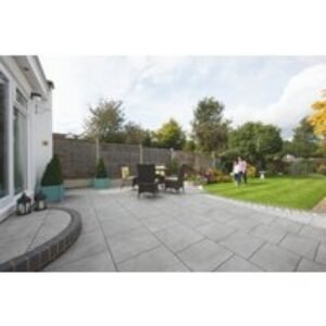 Marshalls Arrento Vitrified Paving Slab Silver 595x595x20mm Pack of 64
