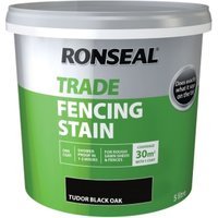 Ronseal Trade 5L Fencing Stain Tudor Black Oak