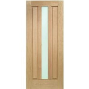 XL PADOVA OAK MORTICE AND TENON DOUBLE GLAZED OBSCURE DOOR 1981 X 838 X 44MM