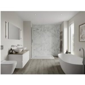 Multipanel Linda Barker Bathroom Wall Panel Unlipped 2400 x 900mm Bianca Luna 3421
