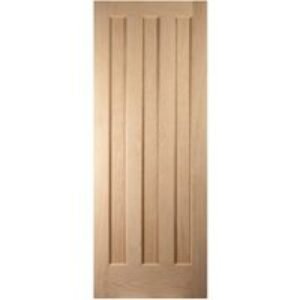 Jeld Wen Aston Oak Veneer 3 Panel Oak Veneer FD30 Door 2040 x 826 x 44mm