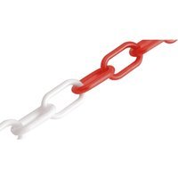 English Chain 34452WK Plastic Chain Red / White 6mm x 5m