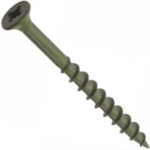 Forgefix 4.5 x 50mm Decking Screw Pozi St Green Anti-Corrosion Treated Qty 200