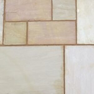 Marshalls Standard Indian Sandstone Calibrated Slab Buff Multi 560x560x22mm
