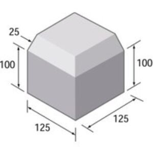 Charcon Sk/A Small Kerb - External Angle Brindle