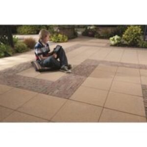 Tobermore Textured Concrete Paving Slabs in Buff 450x450x35mm Pack of 30