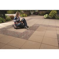 Tobermore Textured Concrete Paving Slabs in Buff 450x450x35mm Pack of 30