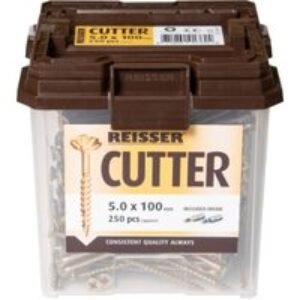Reisser 4 x 45mm Cutter Pozi Countersunk Wood Screws Yellow Qty 1000