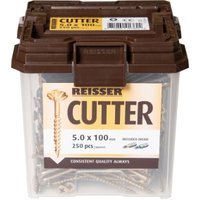 Reisser 4 x 45mm Cutter Pozi Countersunk Wood Screws Yellow Qty 1000