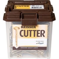 Reisser 3.5 x 25mm Countersunk Pozi Cutter Yellow Wood Screw Qty 2002