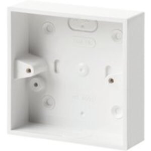 MK 1 Gang 25mm Deep Box with 20mm Knockout White