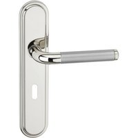 Urfic Vienna Lever Lock Door Handle Polished Nickel