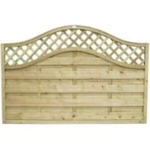 Pressure Treated Decorative Europa Prague Fence Panel 1.8m x 1.2m - Pack of 4