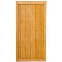 Forest Garden Closeboard Heavy Duty Timber Gate Treated 1820mm x 910mm Golden Brown