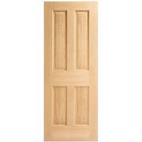 XL VICTORIAN OAK 4 PANEL NON RAISED MOULDINGS FD30 DOOR 1981 X 686 X 44MM