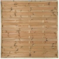 Pressure Treated Decorative Horizontal Hit and Miss Fence Panel 1.8m x 1.8m - Pack of 5