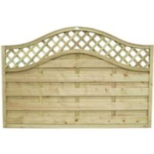 Pressure Treated Decorative Europa Prague Fence Panel 1.8m x 1.2m - Pack of 5