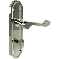 Frelan Hardware Jedo Sherbourne Bathroom Lever Handle Set Polished Nickel