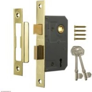 Era 573-32 3 Lever Sashlock Brass 76mm Clam Pack
