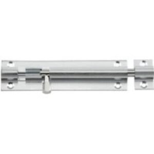 Frelan J1001DE Straight Barrel Bolt Satin Chrome 100 x 25mm