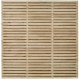 Pressure Treated Contemporary Double Slatted Fence Panel 1.8m x 1.8m - Pack of 5