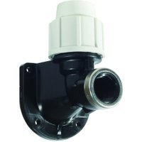 Plasson Mechanical Wall Plate Elbow 20 mm x 1/2 inch 7750C10