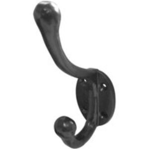 Frelan JAB77 Hat & Coat Hook Black Antique 125mm