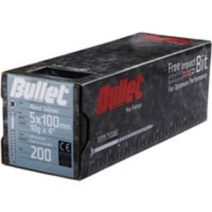 Bullet 5.0 X 100mm Wood Screw Bright Zinc Plated Qty 200