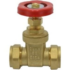 WRAS Gate Valve Brass 22mm CxC BS5154