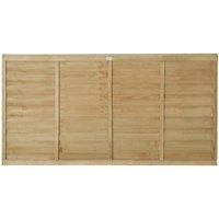 6ft x 3ft 1.83m x 0.91m Pressure Treated Superlap Fence Panel - Pack of 4