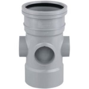 OsmaSoil 4S590G 110mm Ring-Seal/Solvent Weld Bossed Pipe Grey