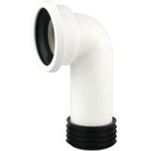 Wavin OsmaSoil easy-fit WC pan connector 90° 4" white