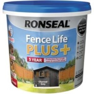 Ronseal Fence Life Plus 5L Matt Shed & Fence Treatment Charcoal Grey