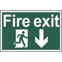 Spectrum Regular Size Fire Exit Man Running Arrow Down Sign