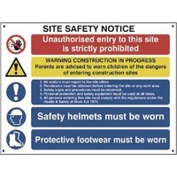 Spectrum Jumbo Composite Site Safety Sign