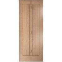 JELD-WEN Oregon Cottage Bi-fold White Oak Interior Door 1981x610mm
