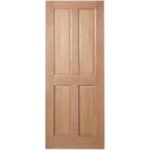 Heritage Custom Sized 4 Panel Raised and Fielded Hardwood Oak Veneer Door Maximum Size 2050 x 750 x 35mm