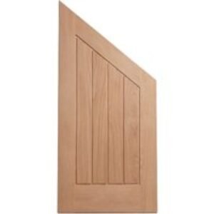 Heritage Custom Sized Angled Deluxe Mexicano Hardwood Oak Veneer Door Maximum Size 2150 x 1050 x 35mm