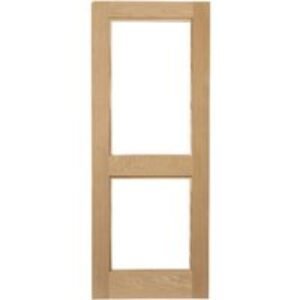 Heritage Custom Sized 2XGG Hardwood Oak Veneer Door Maximum Size 910 x 750 x 35mm